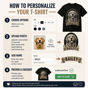 Custom Pet Portrait Name Tee – Etched Vintage Style - Personalized T-shirt 4caaede9-cbf2-43b2-9798-60f5d4b579e1.jpg