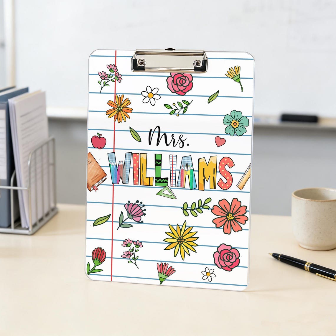 Custom Teacher Name Clipboard,Teacher Appreciation Gift,Personalized School Pencil Board,Classroom Decor,Back to School Gift from Students 4cae7cba-317c-4930-9d59-f1c25810760d-6.jpg