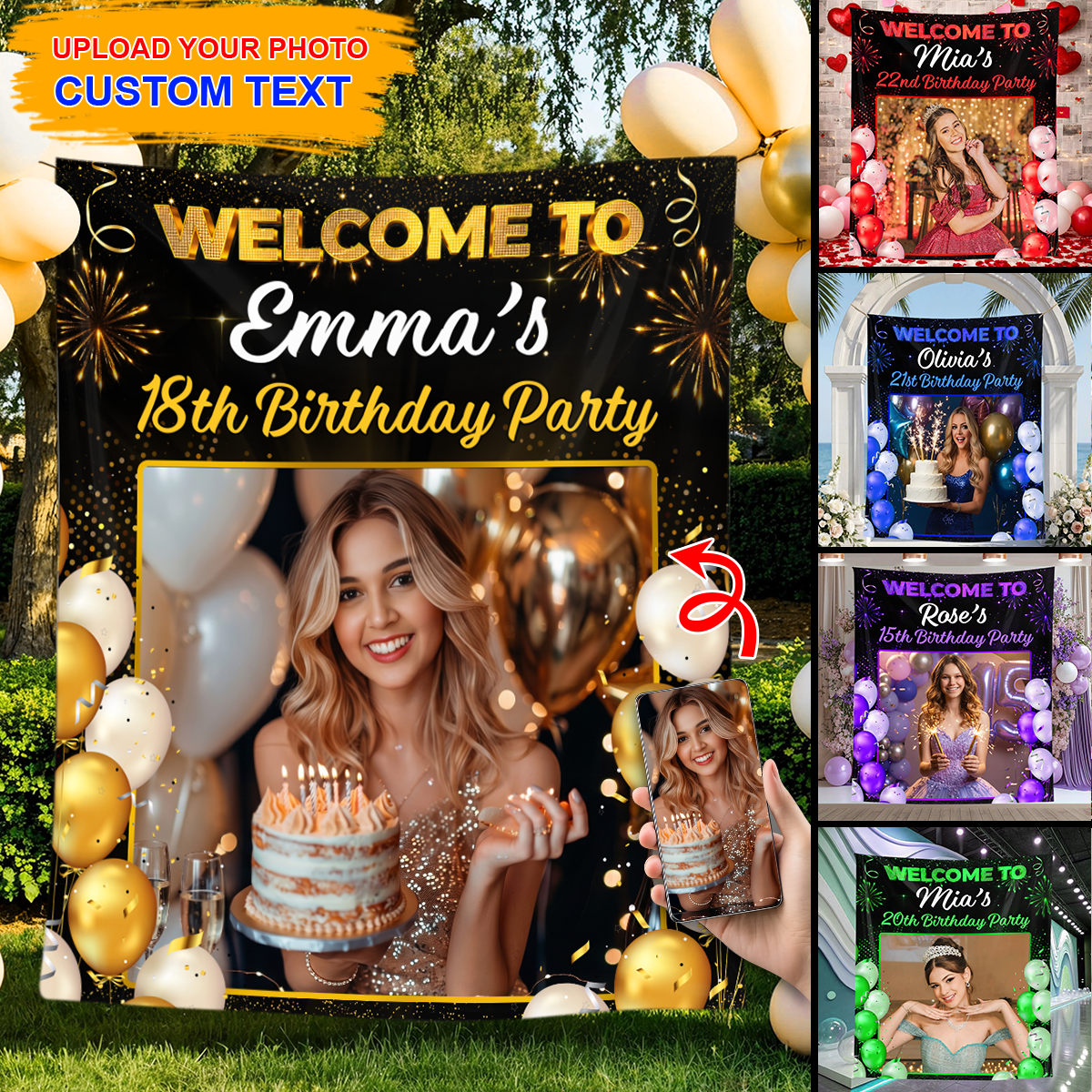 Welcome To My Birthday Party - Personalized Birthday Backdrop, Custom Birthday Party Decorations 4cb9aaa8-3f8f-41f1-b9b1-7242c1278736-1.png