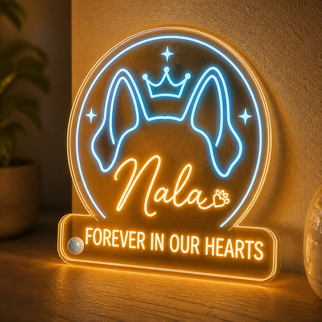 Pet Memorial Neon Night Light — Forever In Our Hearts (Name) - Personalized Acrylic Night Light 4cbef2ec-8609-4cf5-ba72-758e0f2b0b30.jpg