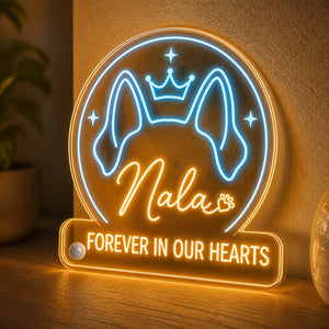Pet Memorial Neon Night Light — Forever In Our Hearts (Name) - Personalized Acrylic Night Light 4cbef2ec-8609-4cf5-ba72-758e0f2b0b30.jpg
