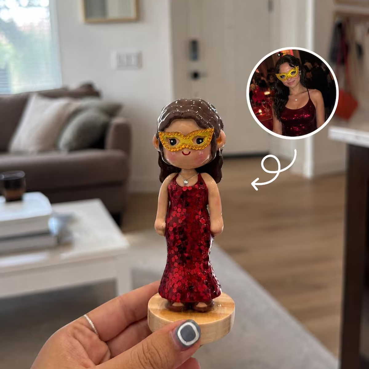 Custom Clay Couple Figurine, Handmade Polymer Clay Doll, Custom Valentine Gift for Couples, Custom Wedding Cake Topper, Gift For Hims, Hers, Couple 4cc9925f-88c1-4b14-a01c-71cd44bbd37b-g5.png