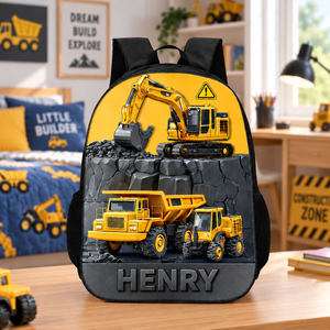 Custom Kids Backpack, Excavator Truck Back To School Backpack, Construction Backpack Birthday Gift For Boys, School Bag For Children Toddler 4cca76dc-1e5f-439a-871e-7a3e4b039e74-BAG.png