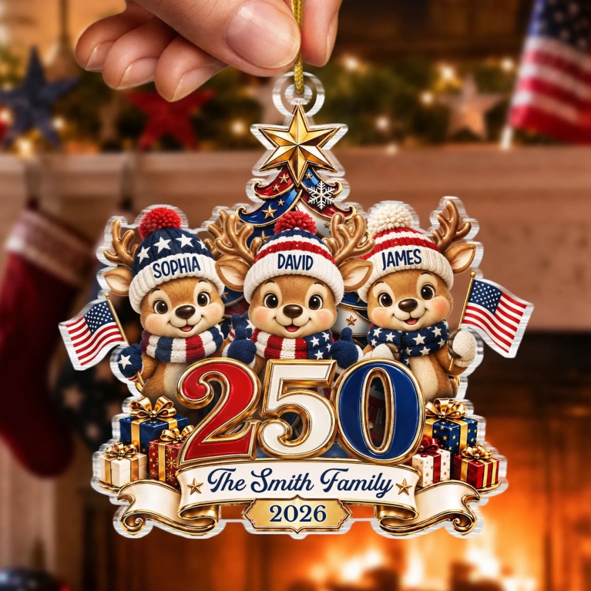 Christmas Reindeer Family - Personalized Acrylic Ornament - America 250th Anniversary Christmas Gifts For Family 4ccd501f-ba26-40e0-b947-402e2703e628-banner-4.jpeg