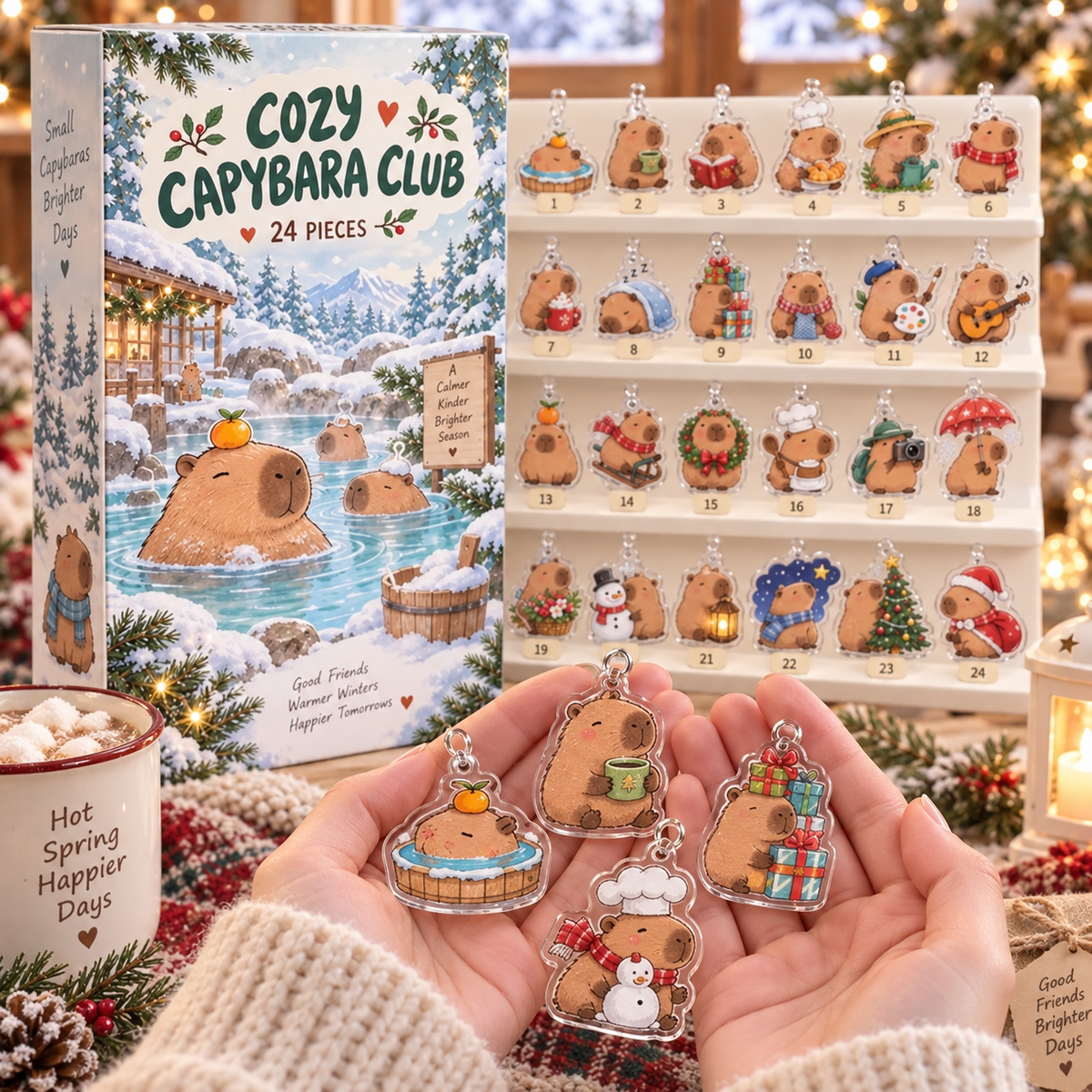 Capybara Advent Calendar, 24 Acrylic Hanging Tokens, Cozy Animal Christmas Countdown Gift for Capybara Lovers 4cd0099a-dd73-465b-b8e1-5e23ff30d23e-6ab33a98-ae97-4f91-a16d-c3b5597538df.png