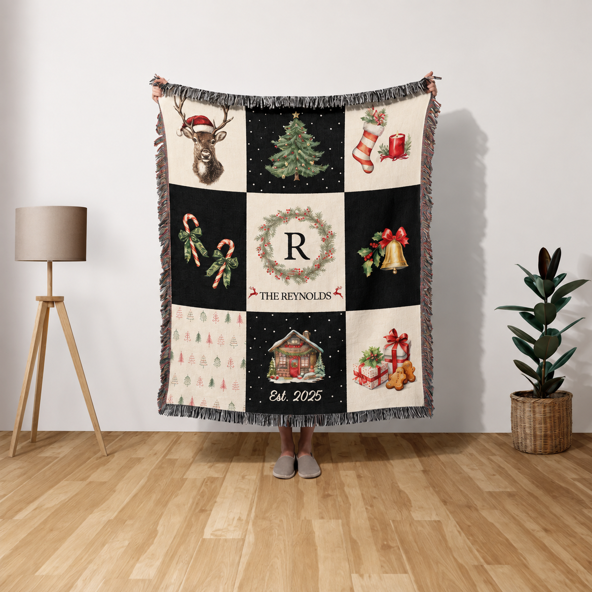Personalized Christmas Family Blanket, Custom Family Name Throw, Holiday Home Decor Blanket, Christmas Gift For Parents & Families 4cd6aef7-4f63-40c7-b779-5eb97563d8bc-b5.png