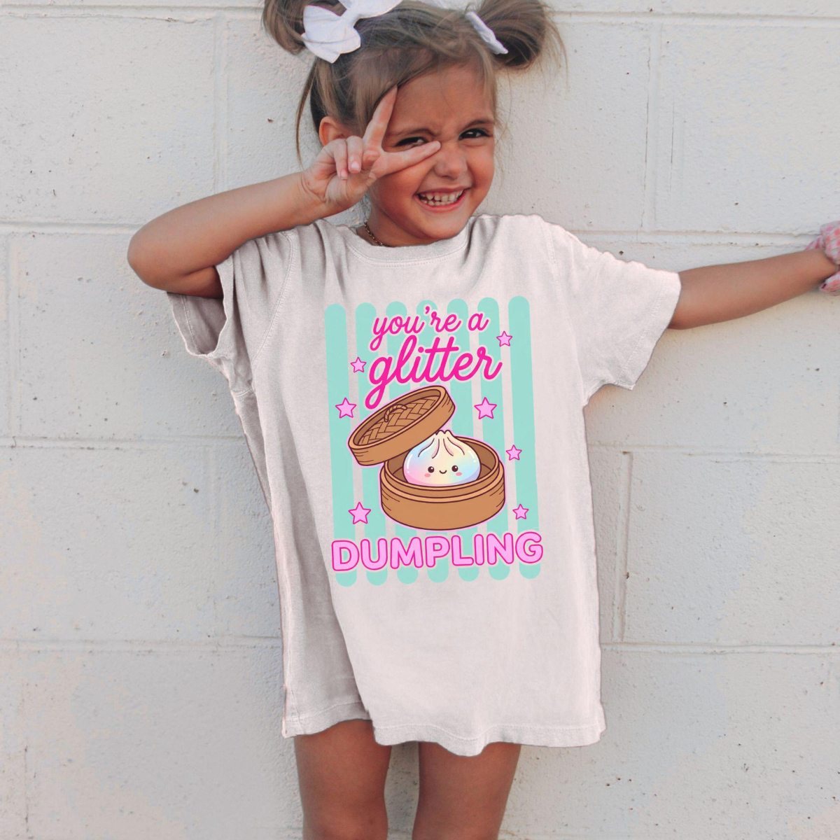 You're a Glitter Dumpling, Comfort Colors Kids/Teens Cute Shirt, Food Lover Gift, Summer Vacation T-shirt, Trendy Funny T-shirt 4cda1445-e49b-4f76-9672-e6d2d8607517-4.png