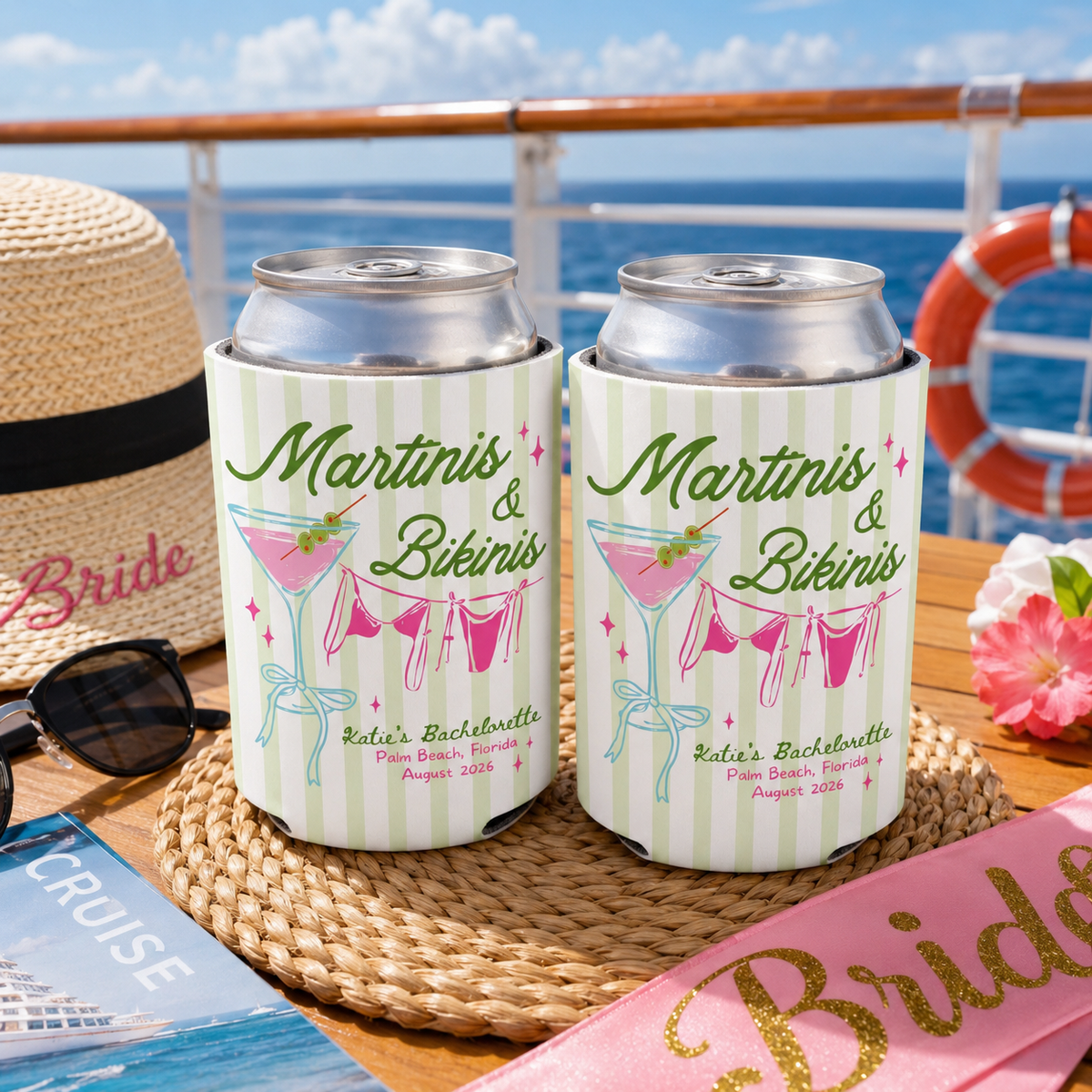 Martinis and Bikinis Bachelorette Can Coolers, Beach Bachelorette Party Drink Holder, Bridal Shower Gifts, Luxury Bachelorette Decor 4ce97f8b-2b9b-4553-ade4-2f1d173fdf98-1.png