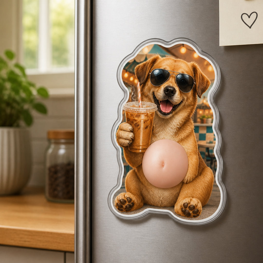 Custom Pet Coffee Club Acrylic Fridge Magnet - Personalized Acrylic Refrigerator Magnet - Soft Rubber Belly 4ceaa172-cb88-479c-8336-6201c78e9b0d.jpg