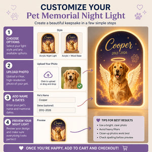Celestial Pet Memorial Acrylic Night Light – Angel Wings Portrait with Name & Years - Personalized Acrylic Night Light 4d0be486-1f77-47f4-8c5a-b5ae045a236d.jpg