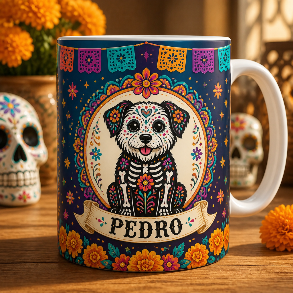 Calavera Pet Portrait Edge-to-Edge Mug with Name - Personalized Edge-to-Edge Mug 4d5d36eb-427b-4e27-9217-044371826e3c.png