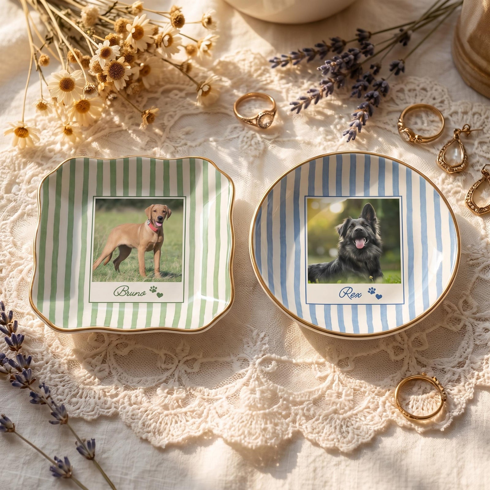 Custom Pet Photo Ceramic Jewelry Tray, Personalized Dog Cat Portrait Ring Holder, Ring Dish 4d5fcc79-b01a-42e4-90aa-4544328c3e9d-10.jpg