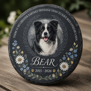 Loved By A Dog - Personalized Pet Memorial Stone (Photo, Name & Years) - Personalized Memorial Stone 4d74337f-db82-44d4-bdd8-2c532f4b648b.jpg