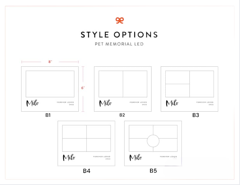 Light Up Pet Memorial Gift, LED Pet Frame, Pet Memorial Keepsake, Pet Bereavement Gift, Pet Loss Sympathy Gift