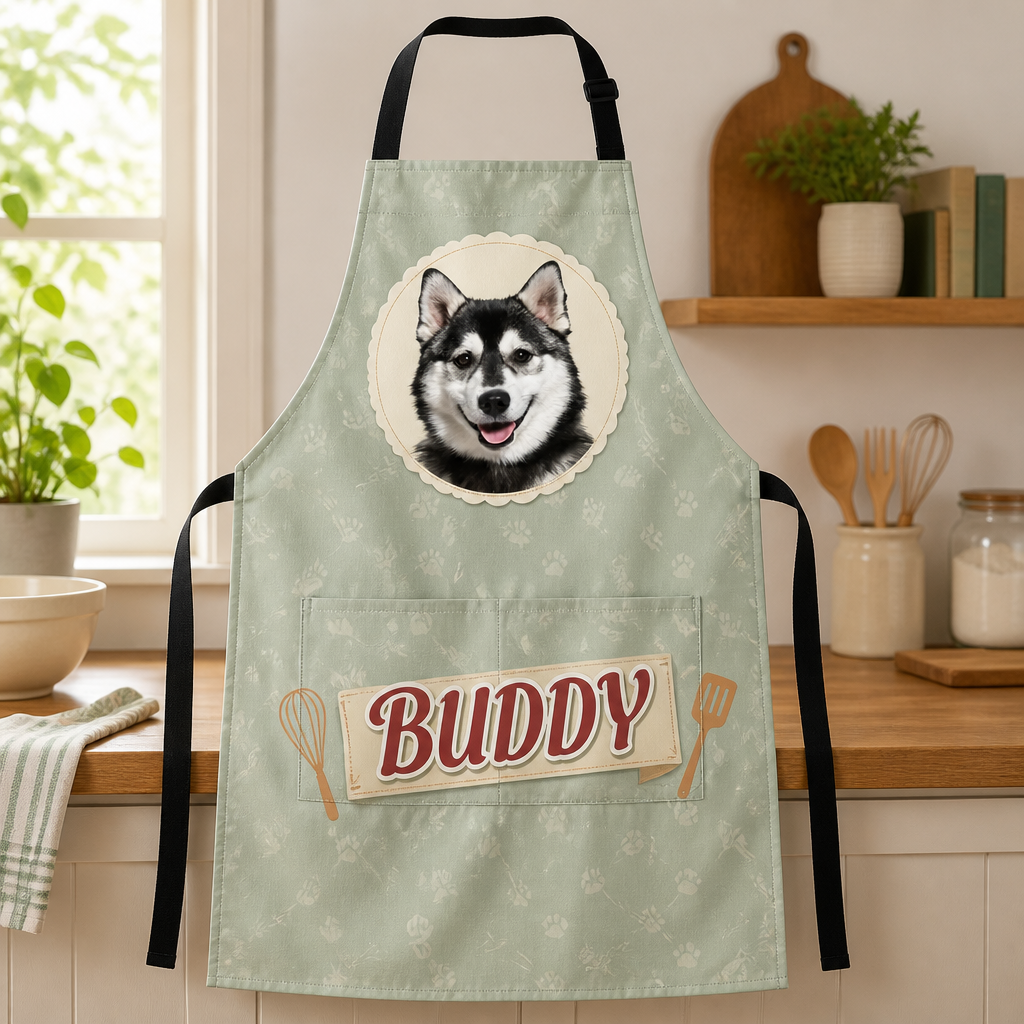 Custom Pet Photo Apron – Retro Kitchen Badge - Personalized Apron 4d76244b-1abe-4fa3-af60-343087ab6988.png