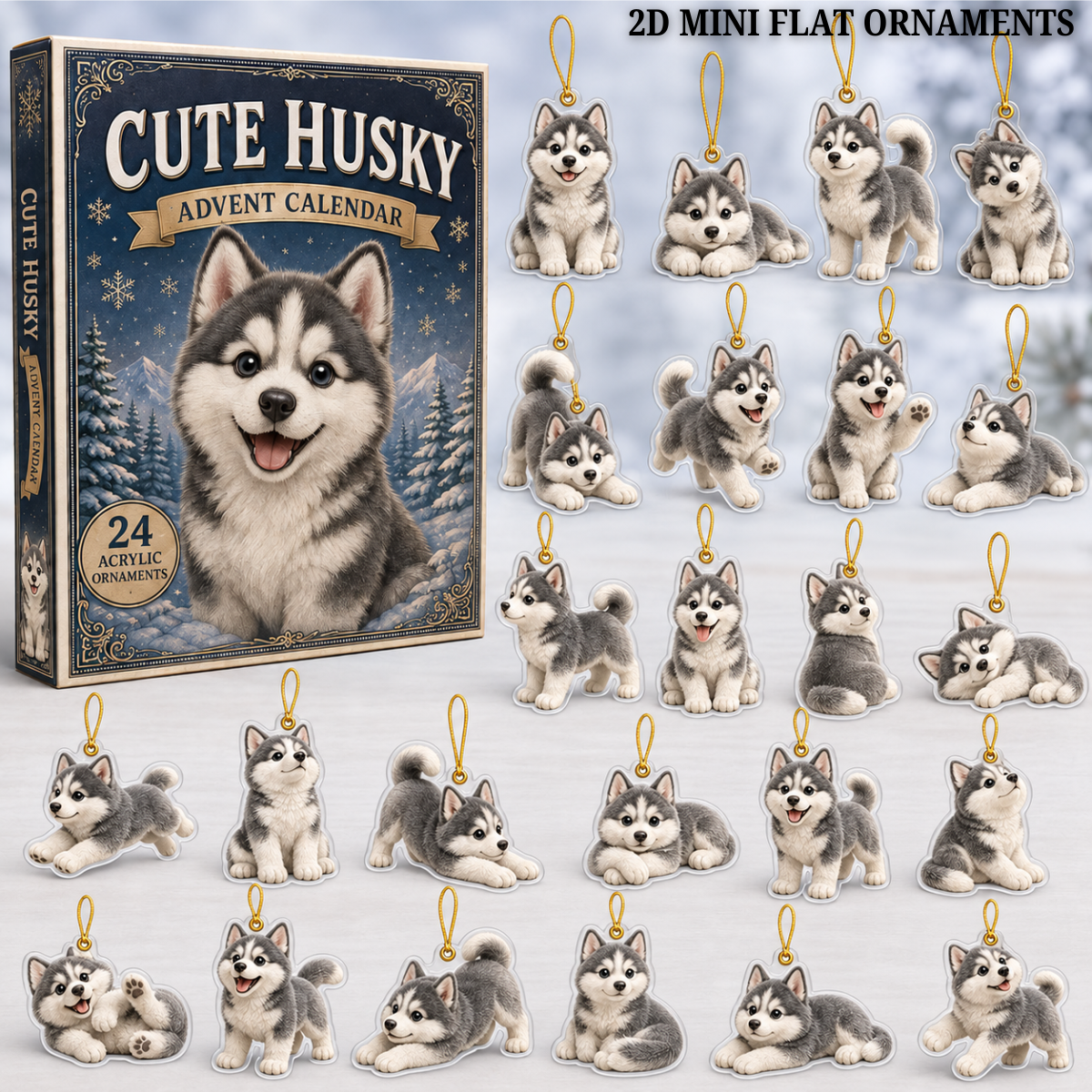 Cute Husky Advent Calendar 2026 - 24-Day Festive Countdown, Acrylic Charms Blind Box - Gift For Dog Lovers 4d76604e-0c24-4699-be15-af4a05a5aaf5-husky-text.png