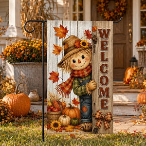 Welcome Fall Garden Flag, Scarecrow Pumpkin Autumn Yard Flag, Harvest Thanksgiving Garden Decor, Rustic Farmhouse Porch Flag 4d79aad9-deee-4849-ae81-9c4eb95b1c8e-fdgdf-6-.webp