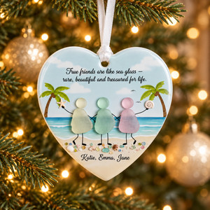 Personalized Sea Glass Friends 3D Effect Printed Ornament, Custom Friendship Gift, Best Friend Christmas Ornament, Beach Lover Keepsake Decor 4d7efe9d-eb9b-49ed-8431-b954d1f87a6c-banner-1.png