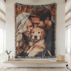 Soft Woven Blanket Personalized Photo Throw, Custom Blanket with Picture for Adults, Custom Gift Wedding, Grandma, Personalized Memorial Blanket 4d821303-8040-470a-be19-cccb0bfca555-1.jpg