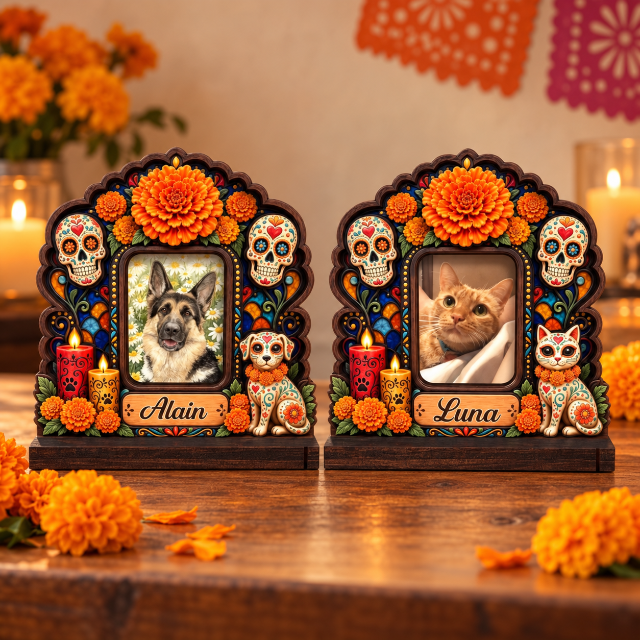Personalized Dog Ofrenda Frame, Pet Memorial Día de Muertos Keepsake, Custom Dog Photo Nicho Altar Shrine, Day Of The Dead Gift 4daa6555-e129-4aa0-9b12-b6e0cc0ff988-banner-1.png