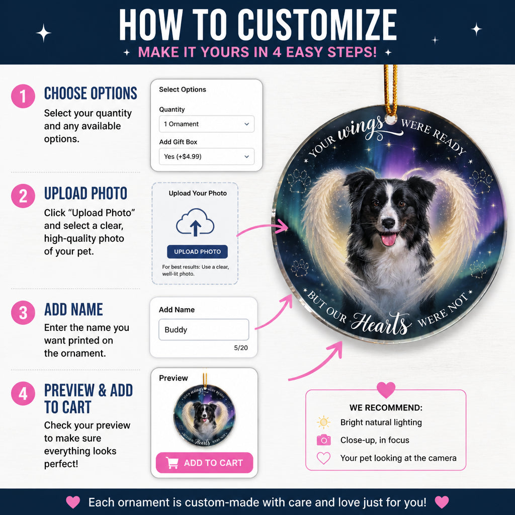 Pet Memorial Acrylic Ornament – Your Wings Were Ready - Personalized Transparent Acrylic Ornament 4db37c45-fbc2-4dce-921d-20acb2b4c4c3.jpg
