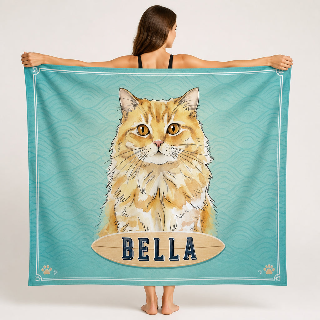 Custom Pet Portrait Beach Towel with Name - Personalized Beach Towel 4dbdf84a-1a54-464e-981d-01a6bb28d8cd.jpg