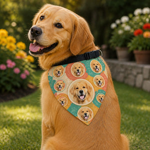 Custom Pet Face Pop-Art Medallion Bandana - Personalized Pet Bandana Collar With Adjustable Buckle 4df13fba-f95b-4aef-9649-1350796823e9.jpg
