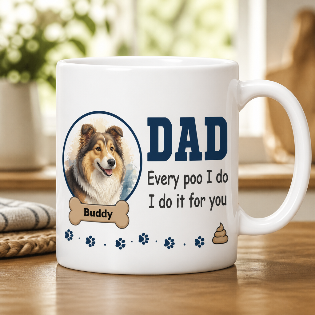 Funny Dog Dad Mug – “Every Poo I Do” with Custom Pet Portrait & Name - Personalized Mug 4e165319-19dd-4ae8-8ac9-7a73aaae5e07.png