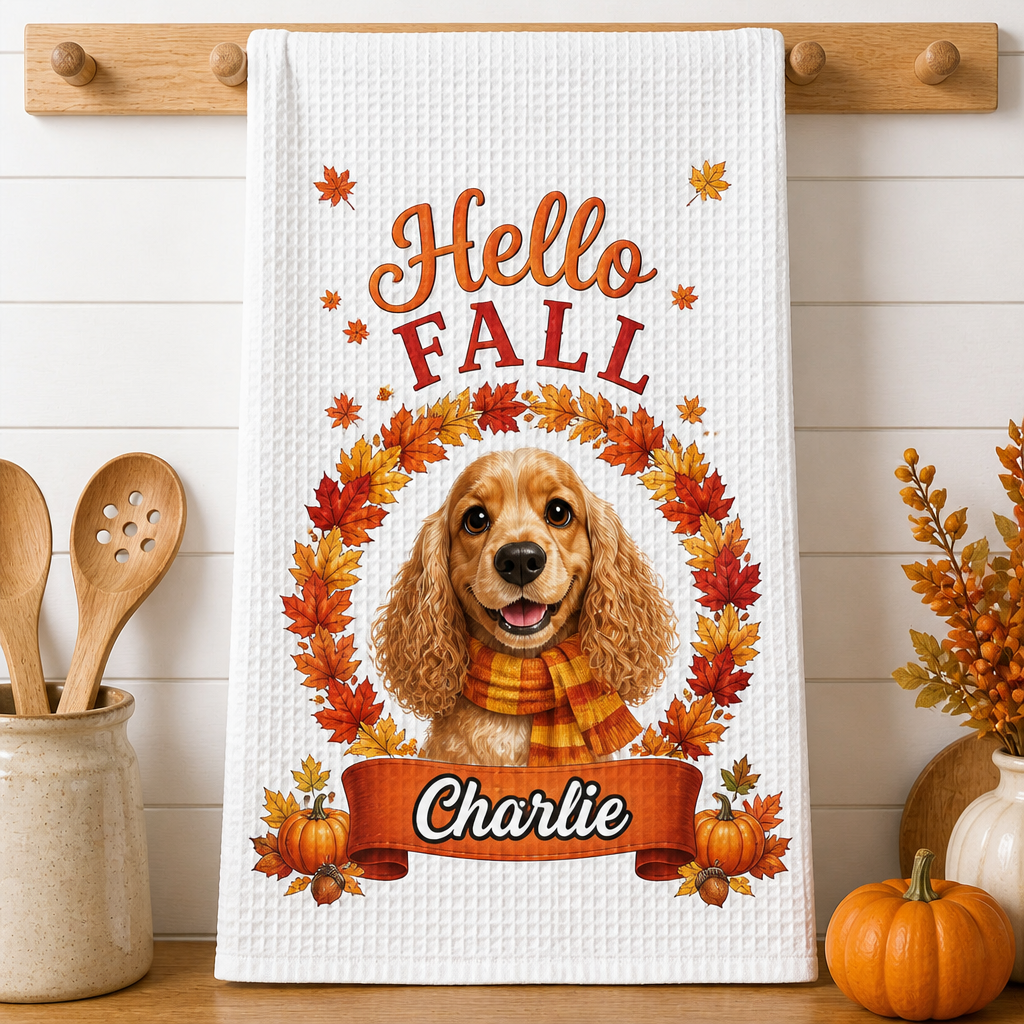 Hello Fall Dog Name Kitchen Towel - Personalized Kitchen Towel 4e1dbfa2-b2eb-4252-b5d7-dde533065829.png