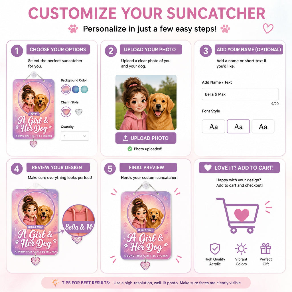 A Girl & Her Dog — Custom Portrait Hardcover Notebook - Personalized 1 Layered Suncatcher with Charm 4e21ef54-6397-42b8-b965-d877a6ee491a.jpg