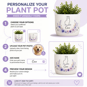 Personalized Cat Memorial Planter – Halo Cat Line Art with Floral Wreath - Personalized Plant Pot & Vase 4e357984-d8cd-4181-8b1b-5871661a7e98.jpg