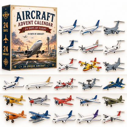 Aircraft Advent Calendar 2026 | 24 Days- 2D Acrylic Advent Calendar of Flight with Unique Miniature Airplanes, Jets & Aviation Collectibles 4e47f119-fb5f-4177-b4ca-0438e83ed5f4-6799079d-3624-49f2-ba3d-3af5198c6bb0.png