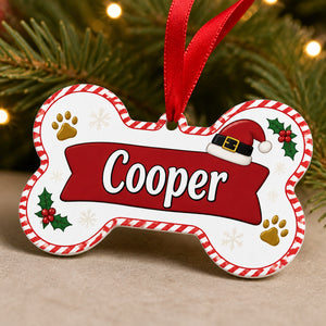 Personalized Dog Bone Christmas Ornament – Santa Hat & Paw Prints - Personalized Shape Ornament 4e6808a1-9445-4ff3-a59b-43b9bc6ed9c4.jpg