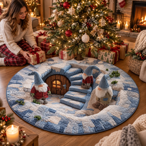 Christmas Gnome Quilted Carpet – Cozy Winter Village Round Rug, Nordic Holiday Floor Decor, Festive Christmas Home Carpet 4e777637-934a-4b6a-9082-887df9a5d077-xa3.png