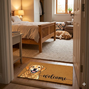 Personalized Dog Cat Portrait Doormat Custom Pet Welcome Mat