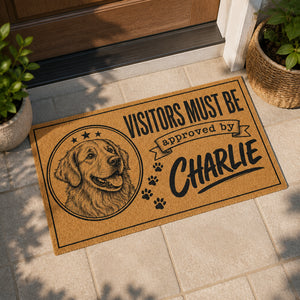 Visitors Must Be Approved By [Pet Name] – Custom Pet Portrait Doormat - Personalized Doormat 4e8255b1-ab1c-4b58-bb89-c4ca8033c575.jpg