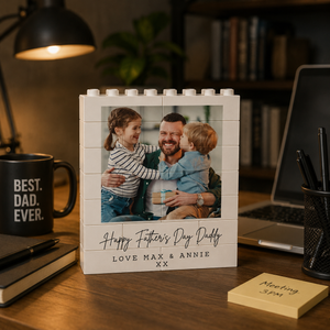 Personalised Father's Day Building Block Photo Gift | Daddy Gift | Dad Birthday | Unique Photo Present For Dad