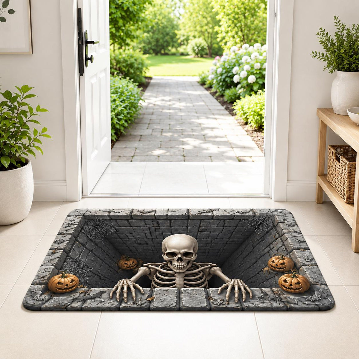 Retro 3D Skeleton Doormat, Halloween Non Slip Rubber Floor Mat, Spooky Outdoor Welcome Rug 4e8d8451-1cf1-4738-92eb-4feea3f7943a-4.jpg