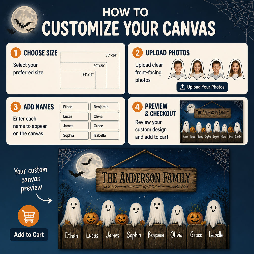 Halloween Ghost Family Canvas - Personalized Surname & Up To 8 Names - Personalized Canvas 4e8ee898-4fbd-466f-9084-f0422b1e678e.jpg
