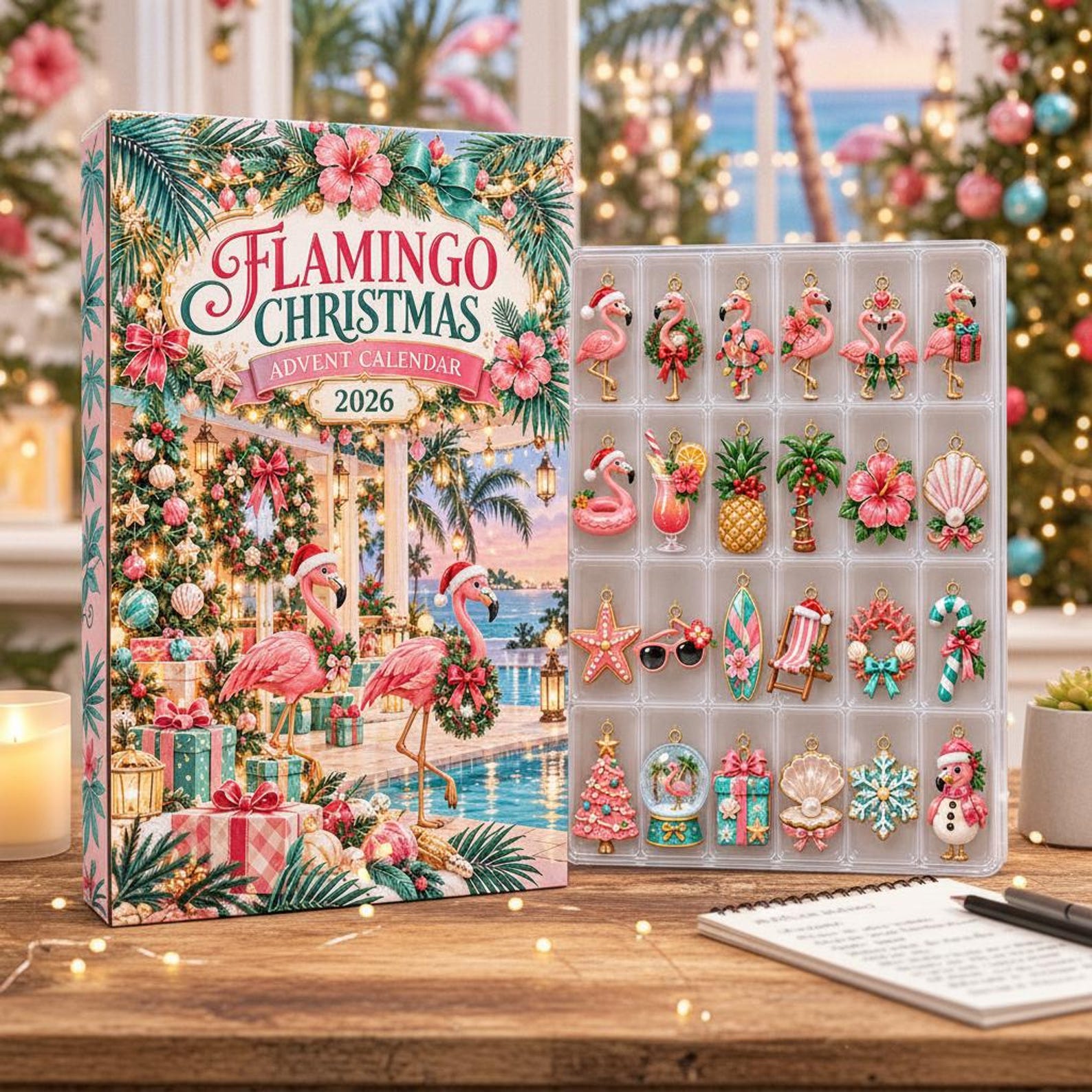 Flamingo Christmas Advent Calendar 2026, 24 Day Tropical Holiday Countdown, Pink Flamingo Ornaments, Beach Lover Gift, Coastal Xmas Decor 4ea5f50f-6180-4fd9-ac71-08714bc55278-il_1588xN.8603350302_9wzm.jpg