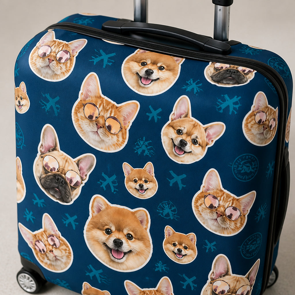 Custom Pet Face Luggage Cover – Travel Sticker Pattern - Personalized Luggage Cover 4eb842cc-1a96-455d-8c19-55d666634e22.jpg