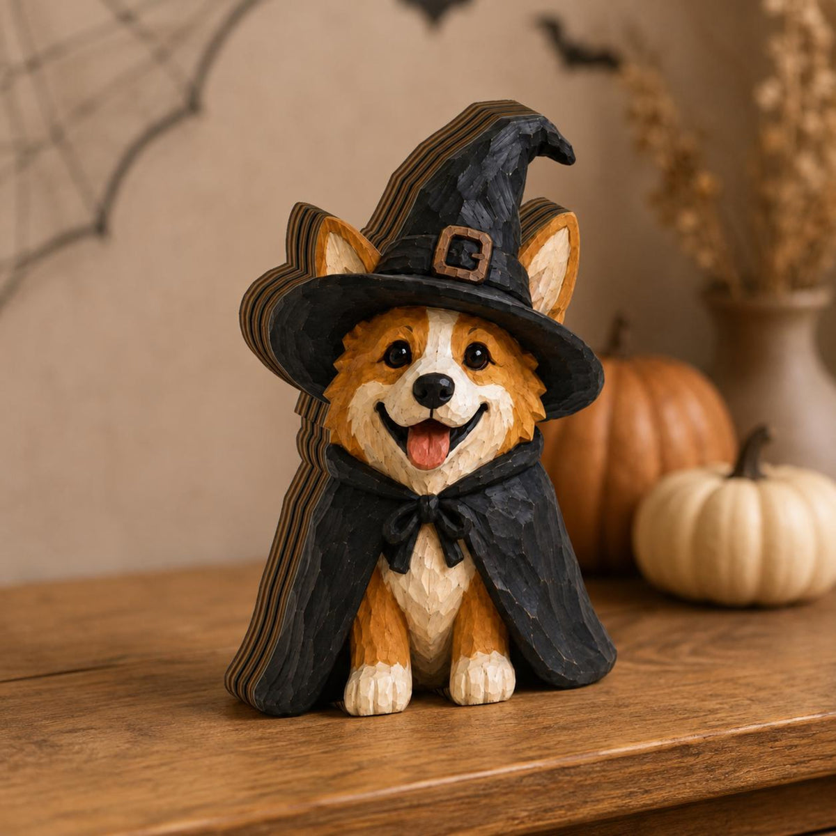 Halloween Wooden Block, Cute Corgi Witch And Ghost Decor, Pet Lover Gift For Friends And Family, Spooky Shelf Accent, Fall Home Decoration 4eb9aac3-17b2-4c33-a1de-cd86c3155521-4.jpg