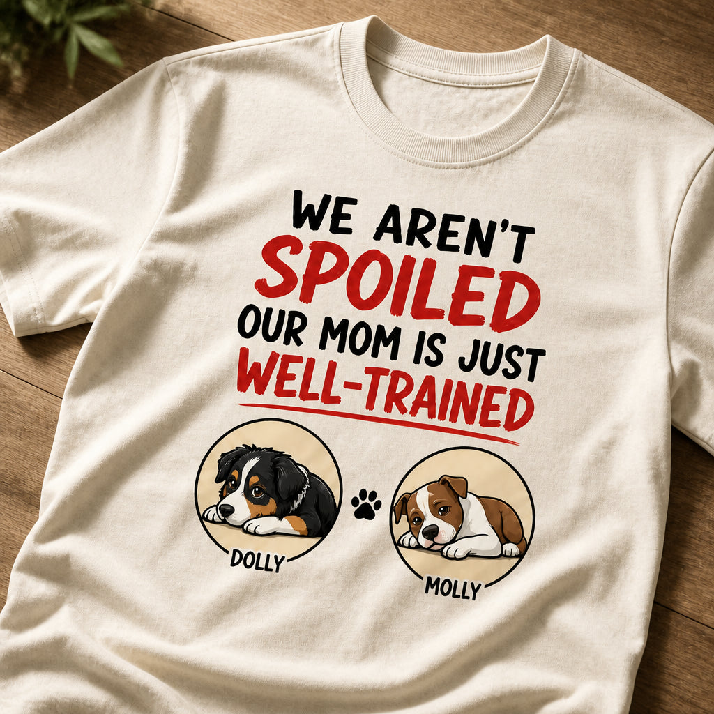 Dog Mom Well-Trained Custom Pet Cartoon Photo T‑Shirt - Personalized T-shirt 4ef3be17-5a50-4d07-870a-6f2b8aa6b474.jpg