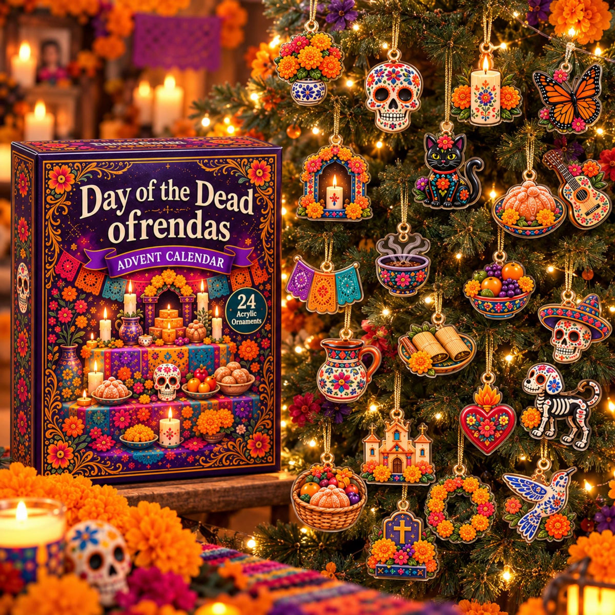 Day of the Dead Blind Box, 24 Acrylic Ornaments Advent Calendar, Dia de los Muertos Decor, Christmas Gift, 2026 Day of Dead 4ef7b6be-d1d3-480d-81d4-1214543dbb2f-il_fullxfull.8601377100_mfpy.jpg