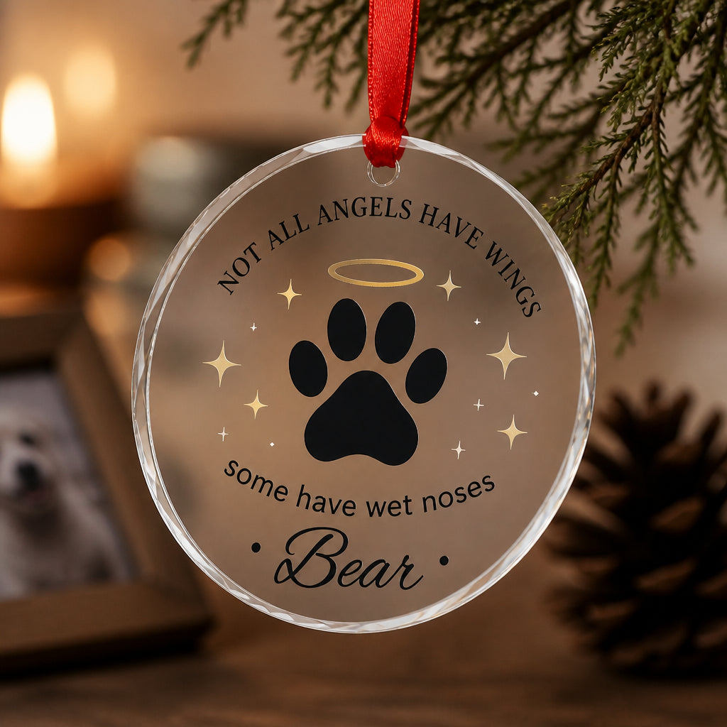 Not All Angels Have Wings Pet Memorial - Transparent Acrylic Ornament (Personalized Name) - Personalized Transparent Acrylic Ornament 4effcb6b-b718-46ee-b2ca-9765deff159c.jpg