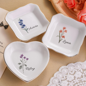 Personalized Birth Flower Ring Dish, Custom Name Jewelry Tray, Bridesmaid Gifts for her 4f0d643c-f90b-4b55-adc8-8fe10c25f2e0-2.png