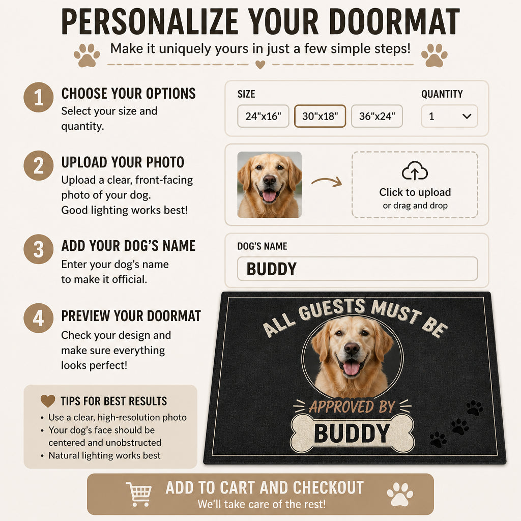 All Guests Must Be Approved By Pet — Photo Doormat - Personalized Doormat 4f0fb71e-3fda-4cba-9f44-766fadaf1791.jpg