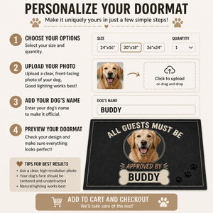 All Guests Must Be Approved By Pet — Photo Doormat - Personalized Doormat 4f0fb71e-3fda-4cba-9f44-766fadaf1791.jpg