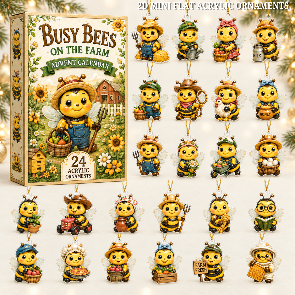 Busy Bees Advent Calendar 2026 - 24-Day Festive Countdown, Acrylic Charms Blind Box - Gift For Bee Lover 4f15fa9c-78ed-4914-bb36-27a95a154265-bee-text.png