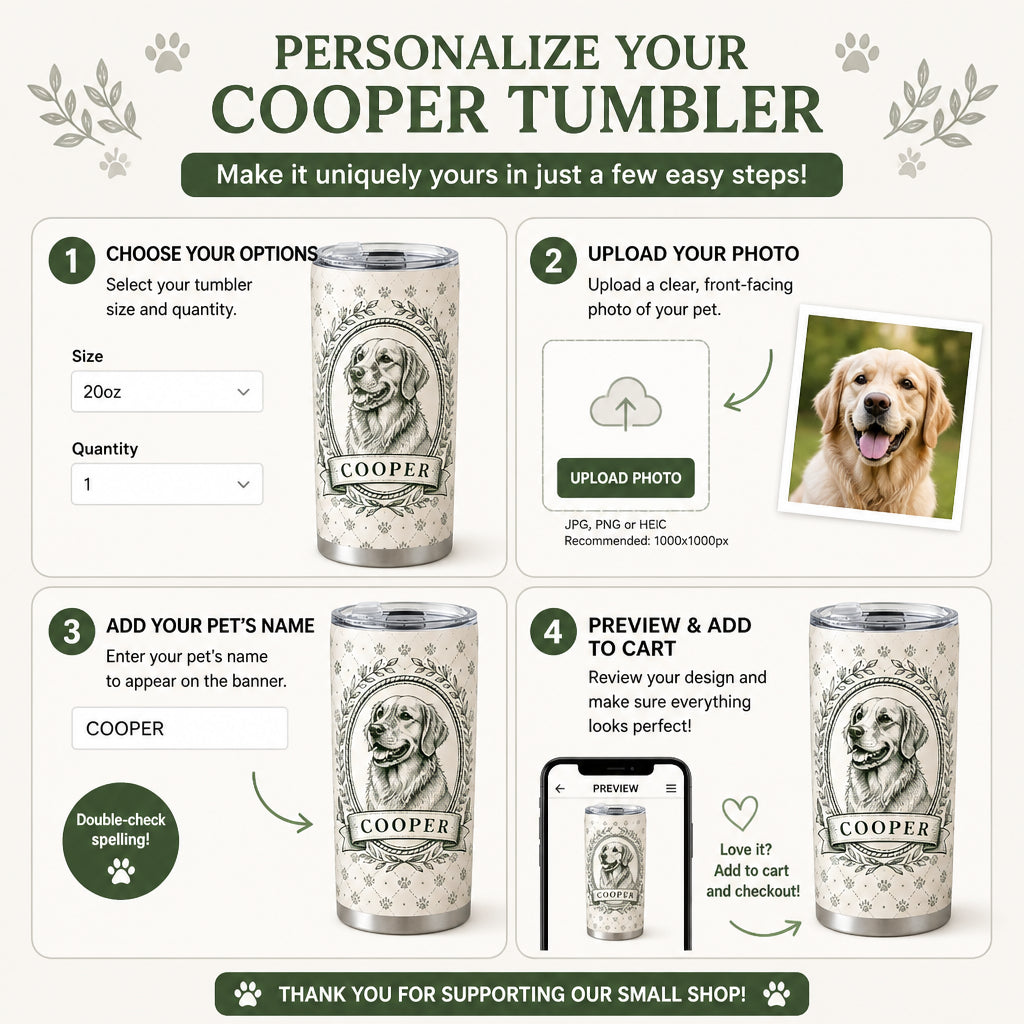 Vintage Engraved Pet Portrait Tumbler – Custom Photo + Name - Personalized Tumbler 4f31cb06-13e5-4876-b16e-f25e9eaed550.jpg